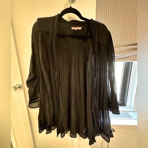 Calypso St Barth Black “Jacket” with Velvet Trim